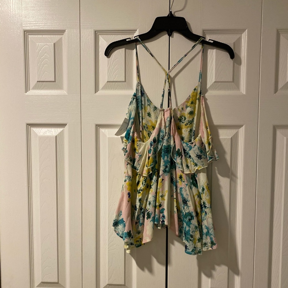 O’Neill Iveta Floral Boho Spaguetti Strap Tank S - Picture 6 of 10